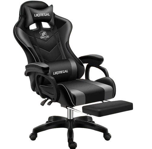 Chaise Gaming Likeregal Originale avec Repose-pieds et Masseur Lombaire